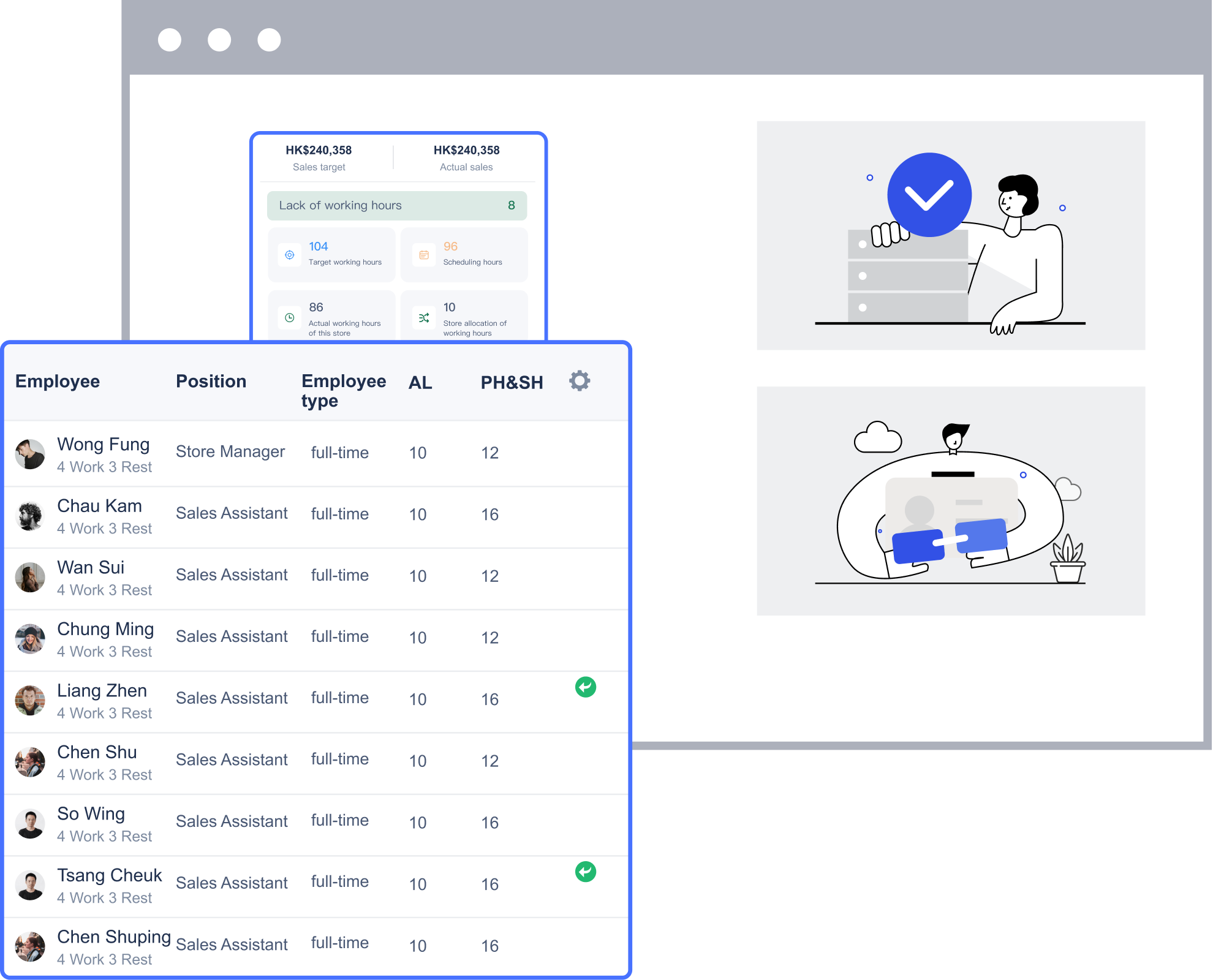 Time & Attendance Illustration